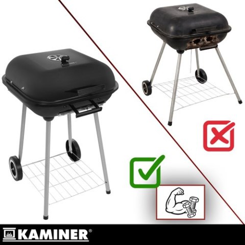 Grill ogrodowy z pokrywą53x77x46cm Kaminer