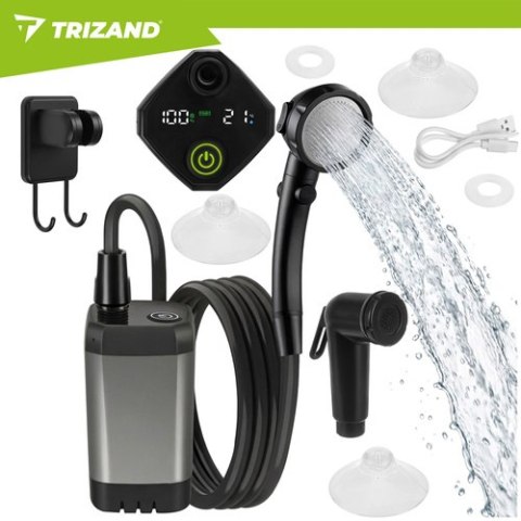 Prysznic turystyczny na akumulator 6000mAh Trizand