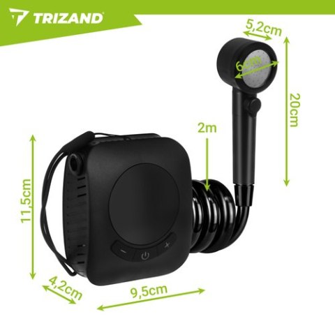 Prysznic turystyczny na akumulator 8000mAh Trizand