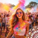 Kolorowy proszek Holi zestaw 6x100g Holi Cow 27335