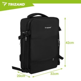 Plecak turystyczny 42x32x40cm czarny Trizand
