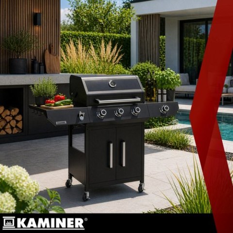 Grill gazowy 3+1 13.5kW Varen Black 4.0 Kaminer
