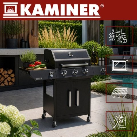 Grill gazowy 3+1 13.5kW Varen Black 4.0 Kaminer