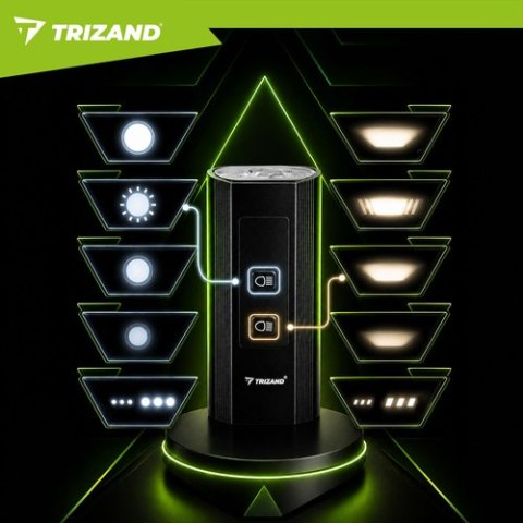 Lampka rowerowa LED 1300lm + tylna lampa Trizand