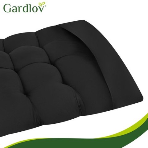 Poduszka pikowana na leżak ogrodowy czarna Gardlov