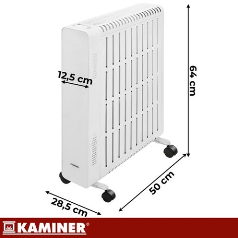 Grzejnik elektryczny olejowy- biały Kaminer Arvell